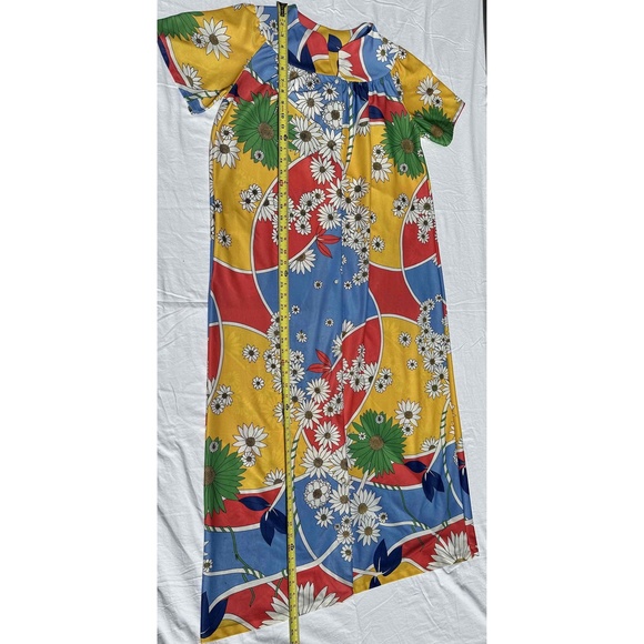 Vintage Mumu Robe Nightgown House Coat Disco 70s Grannycore Floral Womens - Picture 5 of 13